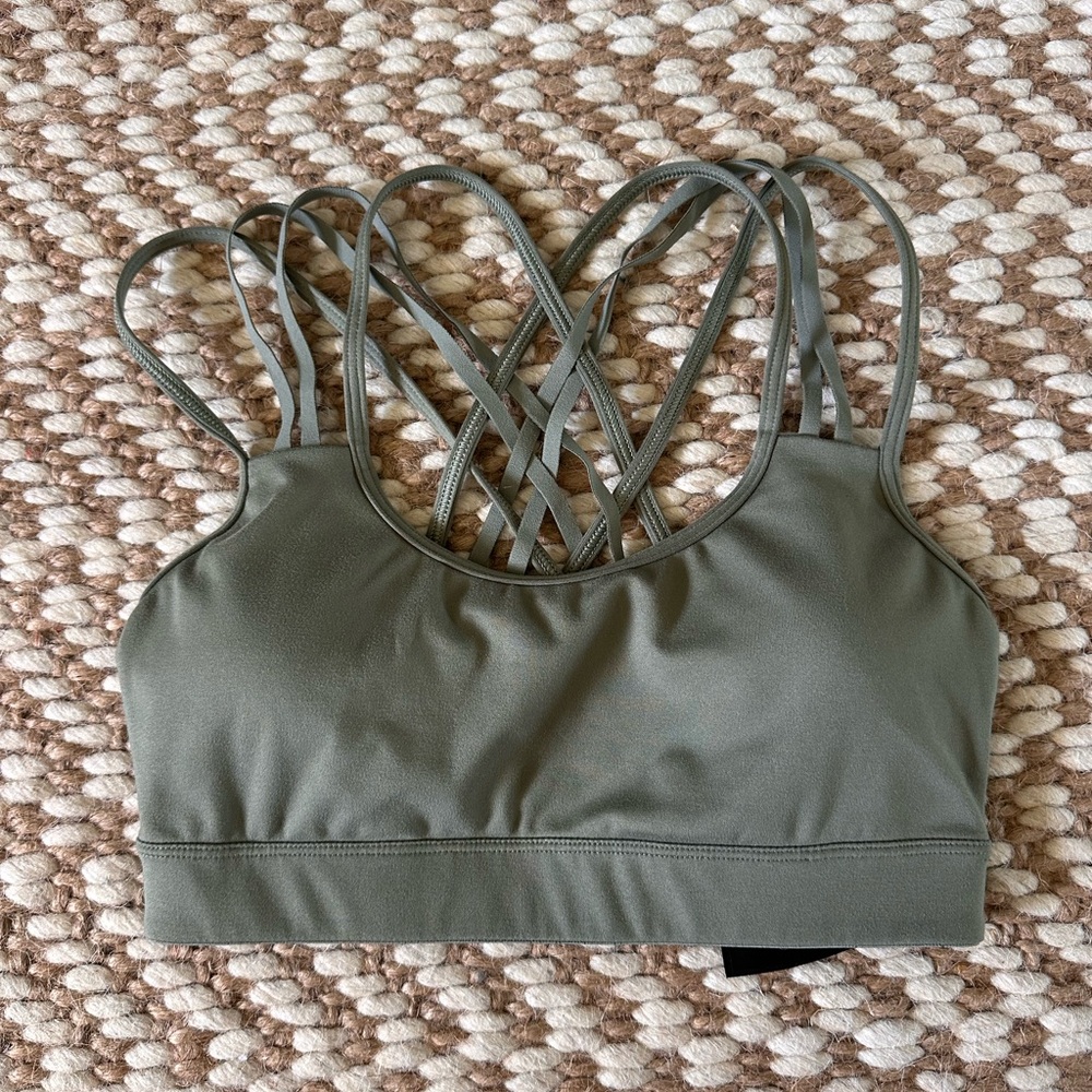 Victoria Secret Olive Green Strappy Sports Bra